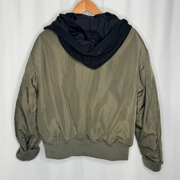 Vans Men's Olive Green Hooded Bomber Jacket - Picture 2 of 10